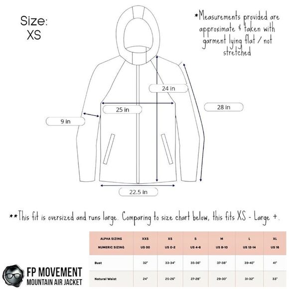 FP MOVEMENT MOUNTAIN AIR SHERPA FULL ZIP HOODED JACKET BLUE WOMEN OVERSIZED XS-L - Picture 15 of 16